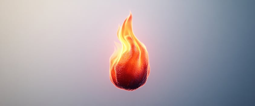 Fiery orb against gradient background energy, design photo