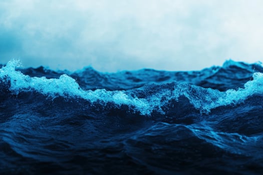 Ocean waves crashing, stormy sky, sea texture, nature backdrop, website design photo