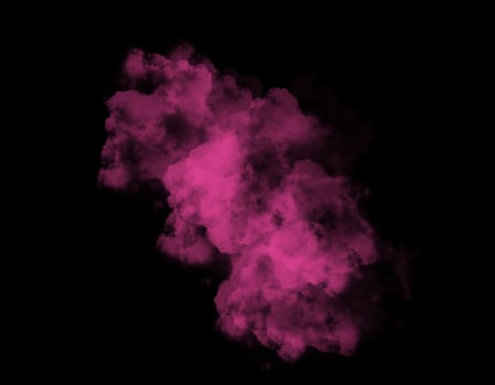 pink smoke spreading on dark background photo
