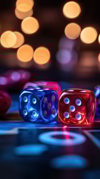 Casino Dice Game Night Lights photo