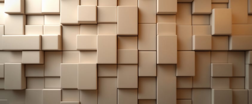 Beige cube wall texture background, 3D render, digital art, website design photo