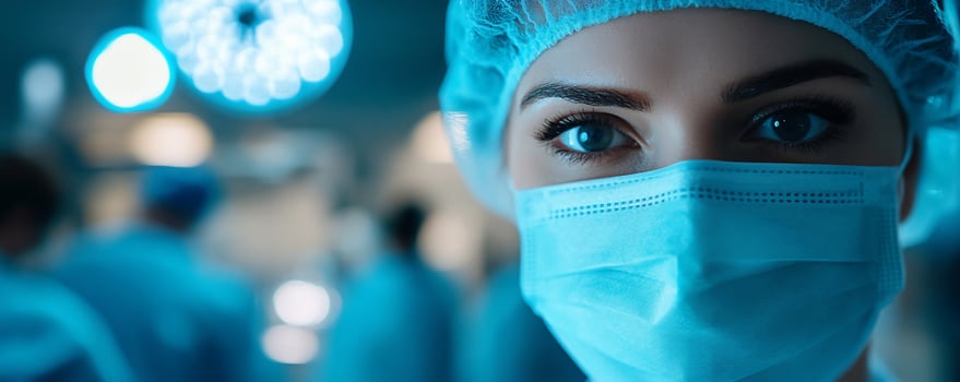 Doctor's Focused Gaze, Operating Room, Surgery photo