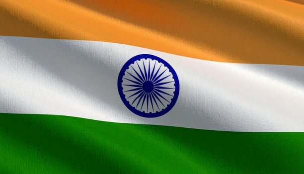 Close-Up of Indian National Flag photo