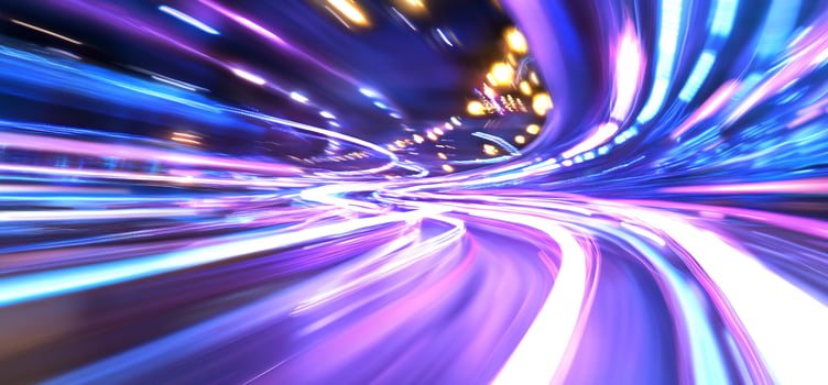 Abstract light trails blur fast motion tunnel background photo