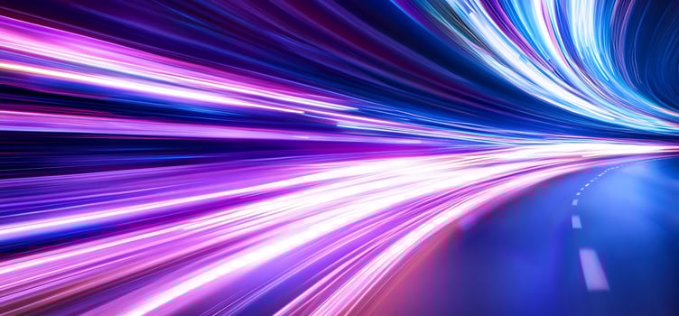 High speed light streaks abstract motion background photo