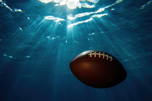 Sunlit Ocean Depth Football Underwater photo