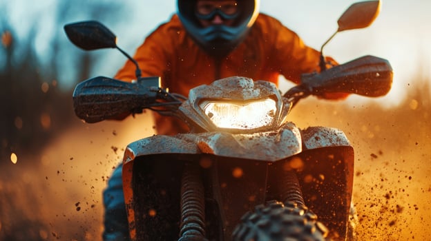 ATV Rider Sunset OffRoad Adventure photo