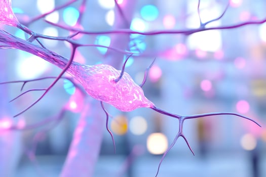 Neuron cell structure science concept digital render background nerve system photo