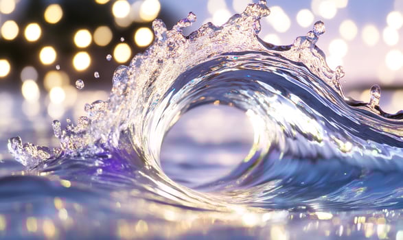 Abstract water wave dynamic motion and liquid nature photo