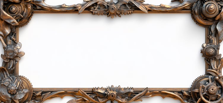 Ornate frame with detailed decoration vintage style background photo