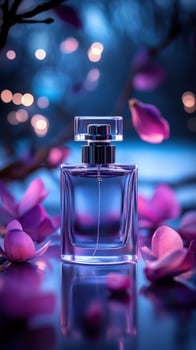 Night Perfume, Magnolia, Lights, Reflection, Still Life, Advertisement photo