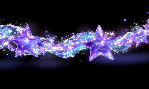 Stars trail background with sparkles and light effects elegant decorative design element photo