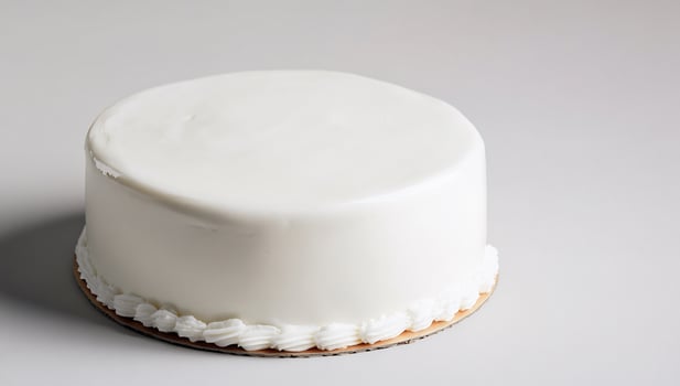Elegant white frosted cake dessert celebration food photo