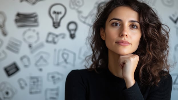 Woman Brainstorming Ideas photo