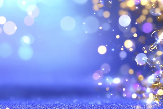 Abstract blurred festive background with golden lights and bokeh effects for celebration and graphic design photo