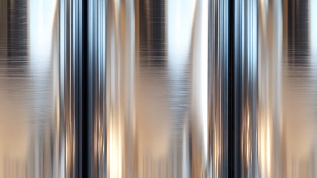 Metallic abstract background texture with reflective poles industrial design photo