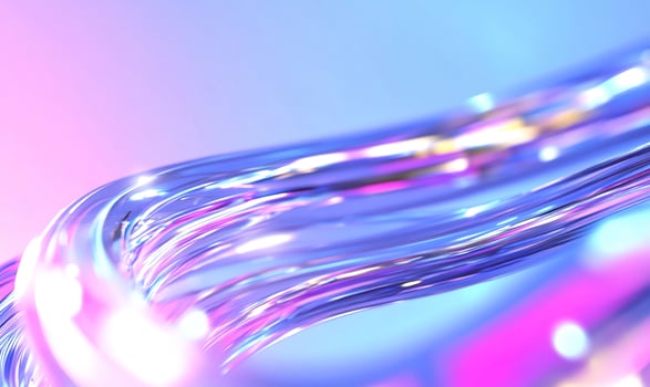 Abstract glass fiber wave on gradient background modern art photo