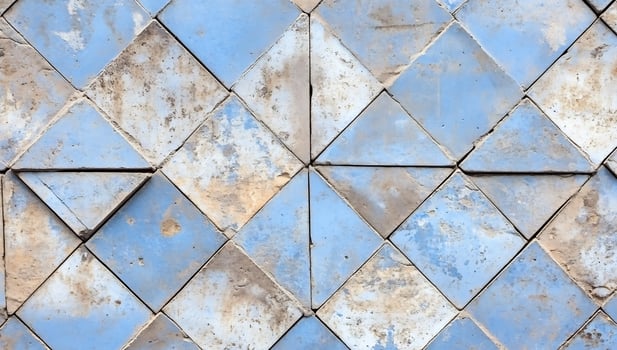 Geometric blue tile pattern background texture design photo