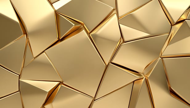 Abstract gold geometric polygon mosaic background texture surface pattern photo