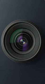 Closeup of a Modern Camera Lens. photo
