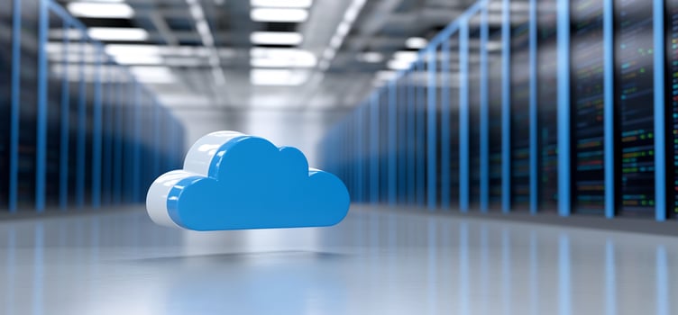 Cloud computing data center server racks technology network photo