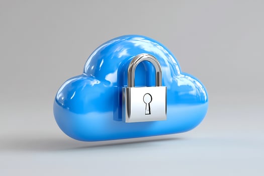 Secured cloud data protection cyber security concept photo