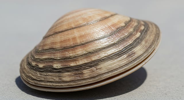 Detailed Closeup of a Clam Shell. photo