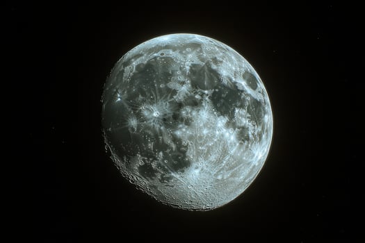 The moon is seen in the dark sky photo