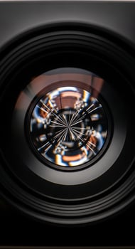 Macro Shot of Camera Lens. photo
