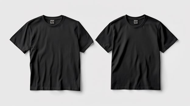 Black t shirt apparel template mockup fashion clothing photo