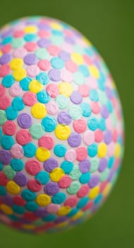 Pastel Polka Dot Sphere Abstract Art photo
