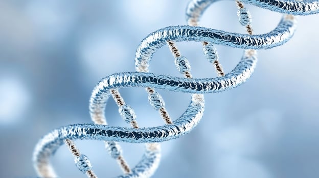 Double helix molecule structure scientific illustration photo