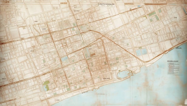 Vintage city map design overhead urban infrastructure photo