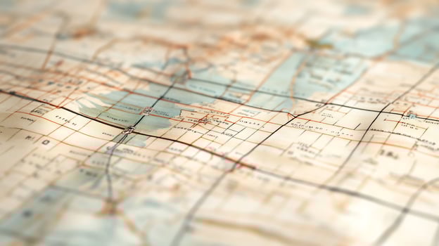 Abstract map grid network for travel planning and navigation background photo