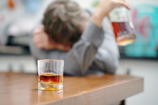 The problem of family drinking man at home photo