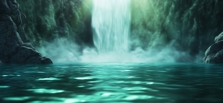 Waterfall landscape scenery natural beauty cascade photo