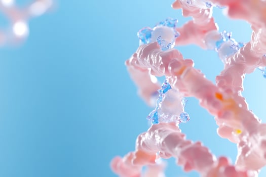 Molecular structure visualization for science and medical illustration photo