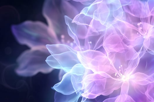Abstract floral pattern background in purple and blue hues for digital design photo