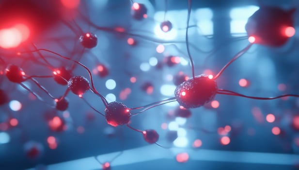 Interconnected cell network for medical and scientific research photo