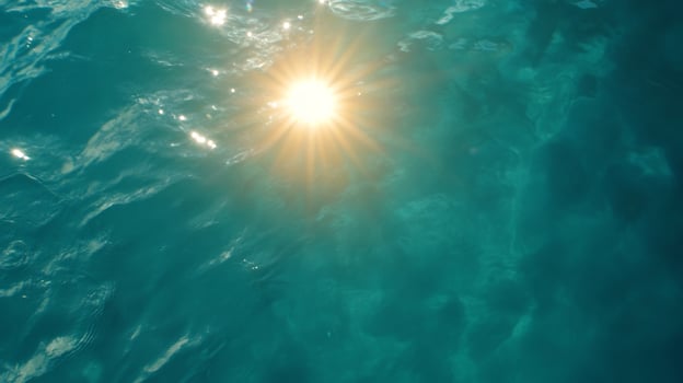 Ocean surface sunlight reflection abstract nature photo