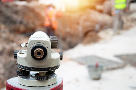 Level measuring device for construction work. photo