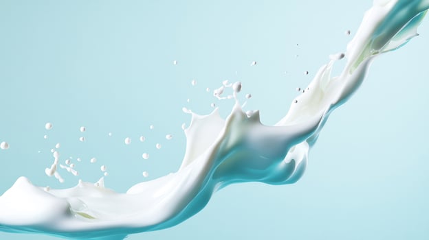 White liquid splash motion against gradient blue background texture photo