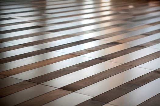 Sunlight stripes on a polished floor photo