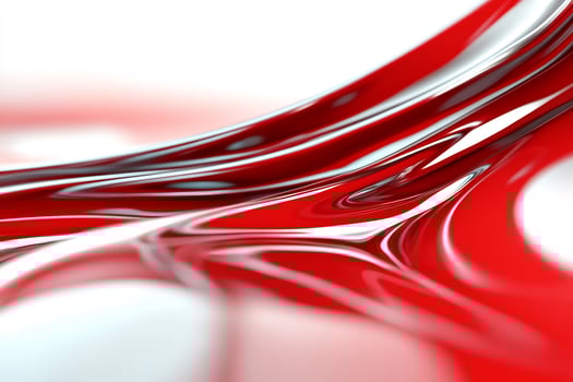 Abstract red and white flowing curves glossy background texture photo