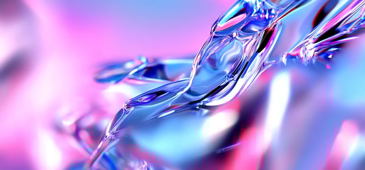 Abstract liquid flow background in blue and violet hues for creative design photo