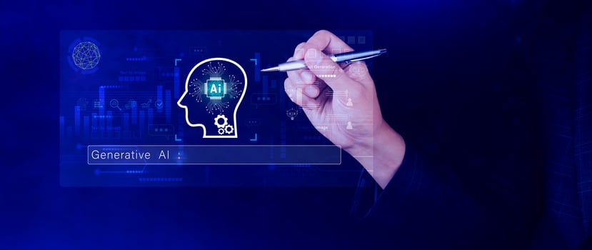 concept, using technology for working tools. Chat with AI, using technology smart robot AI, artificial intelligence to generate something. LLMs. photo