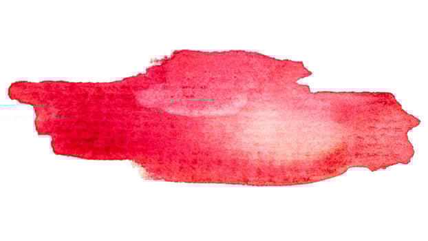 Vibrant red watercolor splash on white background photo