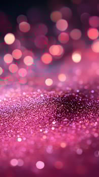 Sparkling Pink Glitter Fills the Surface Creating a Magical Atmosphere During a Festive Celebration photo