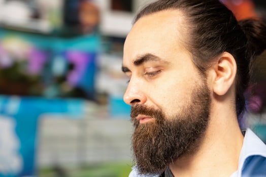 Social media influencer uses innovation and tech tools to boost engagement, growing followers and establishing a unique brand voice across platforms in the global content hub. Multitasking. photo