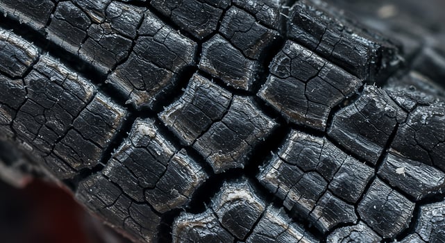 Closeup of Charred Wood Texture. photo